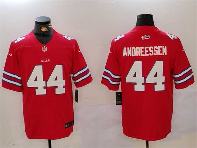 Mens Buffalo Bills #44 Joe Andreessen Red Vapor Untouchable Limited Stitched Jersey